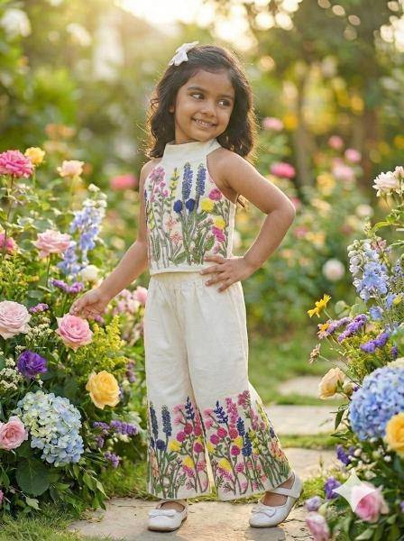Rang basanti co ord set cotton Wholesale children clothing manufacturers in Pune